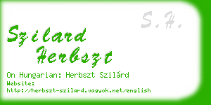 szilard herbszt business card